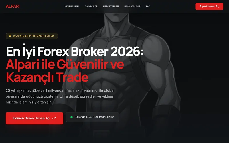 Alpari Turkey forex broker landing page — 98 PageSpeed score